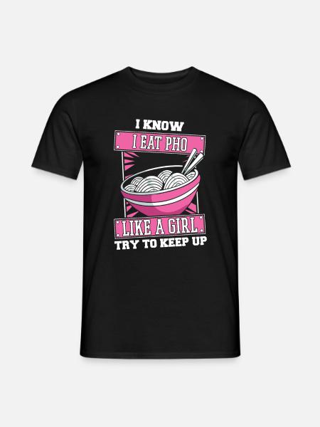 Pho Bowl Mädchen - Männer T-Shirt - Schwarz