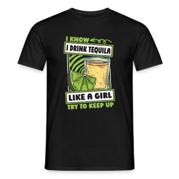 Tequila Filles - T-shirt homme - noir - Devant - AI Model Male 178 light (178cm)