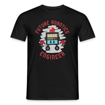 Robotics Ai Robot Future Robotics Engineer - Men's T-Shirt - black - Front - AI Model Male 178 light (178cm)