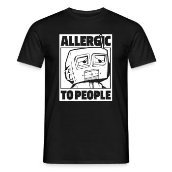 Robotique Ai Robot Drôle Allergique aux Gens - T-shirt homme - noir - Devant - AI Model Male 178 light (178cm)