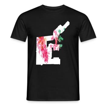 Biologie Biologe Mikroskop - Männer T-Shirt - Schwarz - Vorne - AI Model Male 178 light (178cm)