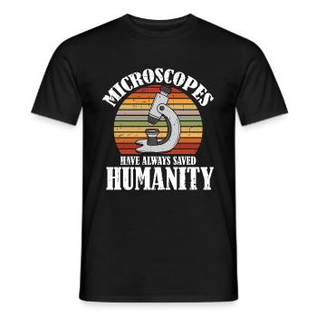 Biologie Biologe Mikroskop - Männer T-Shirt - Schwarz - Vorne - AI Model Male 178 light (178cm)