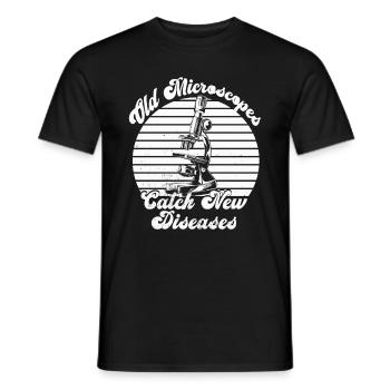 Biologie Biologe Mikroskop - Männer T-Shirt - Schwarz - Vorne - AI Model Male 178 light (178cm)