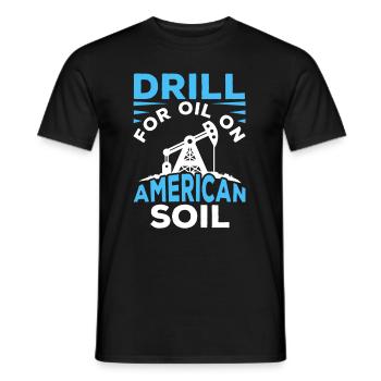 Plate-forme pétrolière américaine - T-shirt homme - noir - Devant - AI Model Male 178 light (178cm)