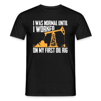 Plate-forme pétrolière sarcastique - T-shirt homme - noir - Devant - AI Model Male 178 light (178cm)