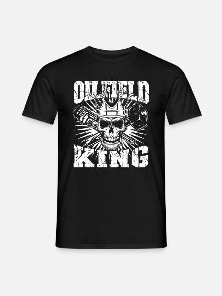 Oil Field Oil Rig Skull - Men's T-Shirt - black