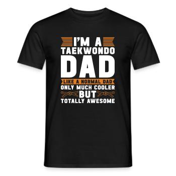 Taekwondo Humor Taekwondo Father - Men's T-Shirt - black - Front - AI Model Male 178 light (178cm)