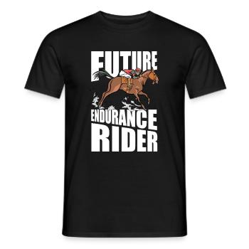Horse Equestrian Sport Endurance Riding - Men's T-Shirt - black - Front - AI Model Male 178 light (178cm)