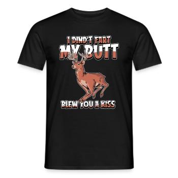 Hirsch Funny - Men's T-Shirt - black - Front - AI Model Male 178 light (178cm)
