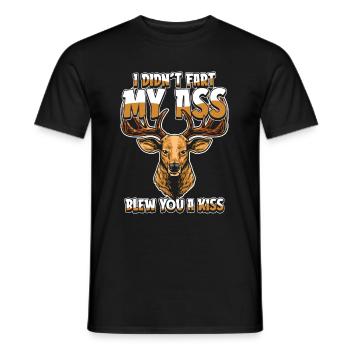 Hirsch Funny - Men's T-Shirt - black - Front - AI Model Male 178 light (178cm)