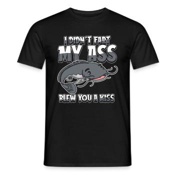 Wels Je n’ai pas pété mes fesses t’a soufflé un baiser - T-shirt homme - noir - Devant - AI Model Male 178 light (178cm)