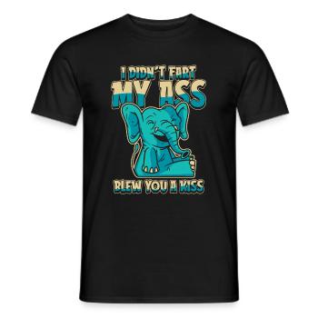 Drôle d’éléphant - T-shirt homme - noir - Devant - AI Model Male 178 light (178cm)