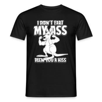 Kangaroo Funny - Men's T-Shirt - black - Front - AI Model Male 178 light (178cm)