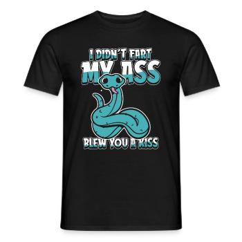 Schlange Witzig - Männer T-Shirt - Schwarz - Vorne - AI Model Male 178 light (178cm)