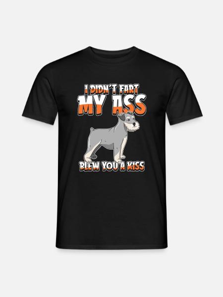 Schnauzer Hund Humor - T-shirt herr - svart