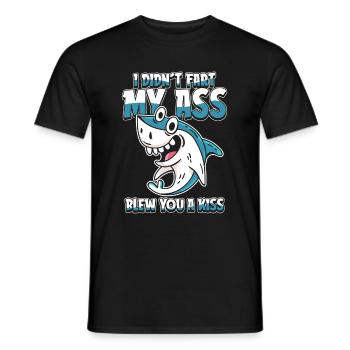 Haifisch Lustig - Männer T-Shirt - Schwarz - Vorne - AI Model Male 178 light (178cm)