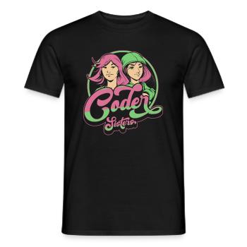 Entwickler Coder Programmierer Schwester - Männer T-Shirt - Schwarz - Vorne - AI Model Male 178 light (178cm)
