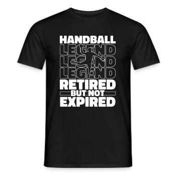 Handball Handball Players Pensioners - Men's T-Shirt - black - Front - AI Model Male 178 light (178cm)