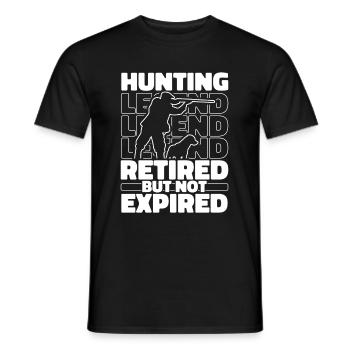 Chasse chasseur chasse à la retraite - T-shirt homme - noir - Devant - AI Model Male 178 light (178cm)