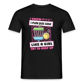Frisbee Golf Disc Golf Filles - T-shirt homme - noir - Devant - AI Model Male 178 light (178cm)