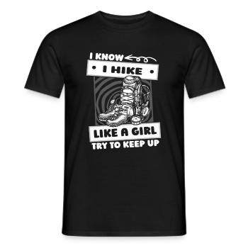 Randonnées Wanderer Girls - T-shirt homme - noir - Devant - AI Model Male 178 light (178cm)