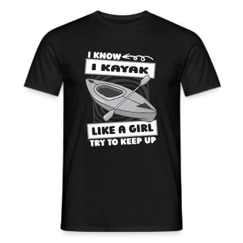 Kayakiste Fille - T-shirt homme - noir - Devant - AI Model Male 178 light (178cm)