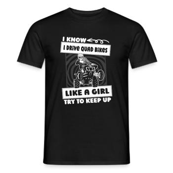 Quad Bike Mädchen - Männer T-Shirt - Schwarz - Vorne - AI Model Male 178 light (178cm)