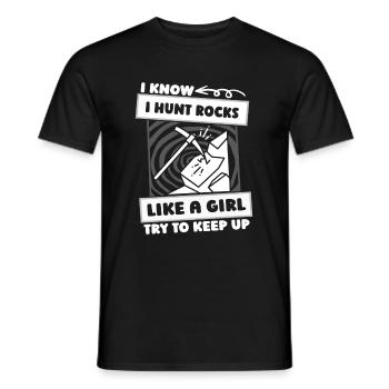 Géologue Collectionneuse de pierres - T-shirt homme - noir - Devant - AI Model Male 178 light (178cm)