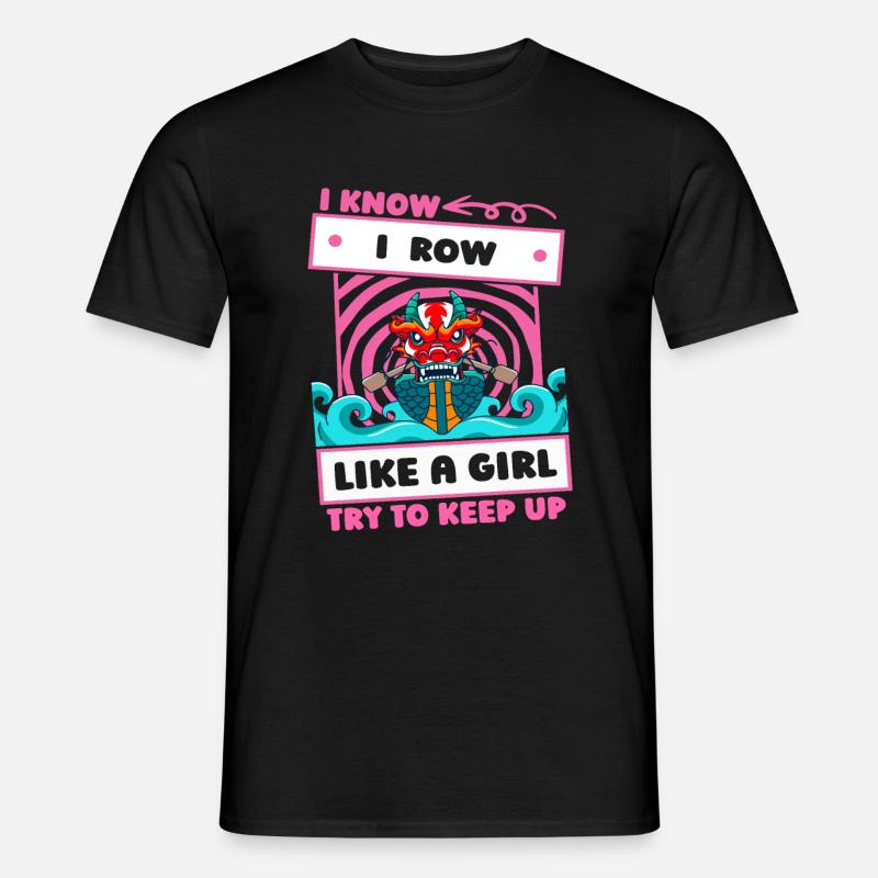 Rudern Ruderer Mädchen - Männer T-Shirt - Schwarz
