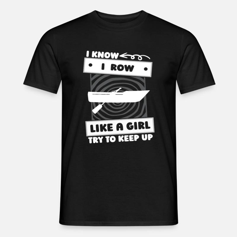 Rudern Ruderer Mädchen - Männer T-Shirt - Schwarz