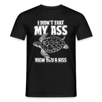 Humour tortue - T-shirt homme - noir - Devant - AI Model Male 178 light (178cm)