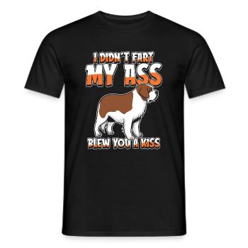 St. Bernard humor - Men's T-Shirt - black - Front - AI Model Male 178 light (178cm)