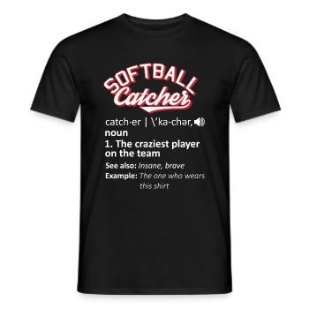 Humour softball - T-shirt homme - noir - Devant - AI Model Male 178 light (178cm)