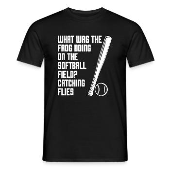 Softball drôle - T-shirt homme - noir - Devant - AI Model Male 178 light (178cm)