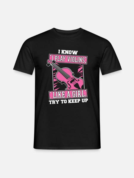 Violin Violin Funny - Men's T-Shirt - black