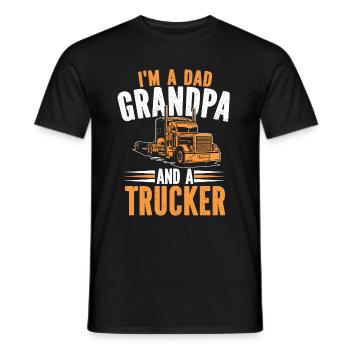 Chauffeur de camion Camionneur Grand-père - T-shirt homme - noir - Devant - AI Model Male 178 light (178cm)