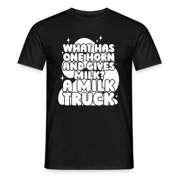Camion de lait de vache drôle - T-shirt homme - noir - Devant - AI Model Male 178 light (178cm)