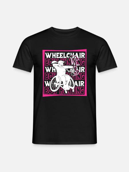 Bogenjagd Bogenjäger Rollstuhl - Männer T-Shirt - Schwarz