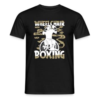 Boxe Boxer Fauteuil roulant - T-shirt homme - noir - Devant - AI Model Male 178 light (178cm)