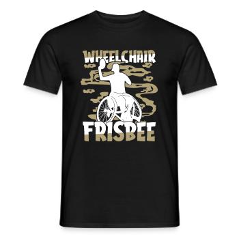 Frisbee Fauteuil roulant - T-shirt homme - noir - Devant - AI Model Male 178 light (178cm)