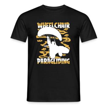 Paragleiter Paragleiten Rollstuhl - Männer T-Shirt - Schwarz - Vorne - AI Model Male 178 light (178cm)