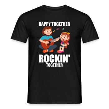 Maman Mère Guitare - T-shirt homme - noir - Devant - AI Model Male 178 light (178cm)