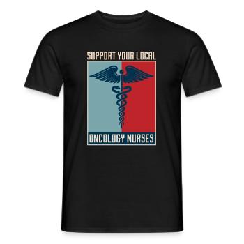 Soutien infirmier - T-shirt homme - noir - Devant - AI Model Male 178 light (178cm)
