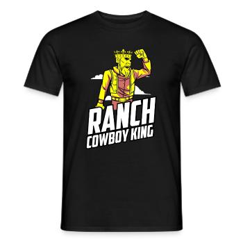 Rodeo Cowboy King - Men's T-Shirt - black - Front - AI Model Male 178 light (178cm)