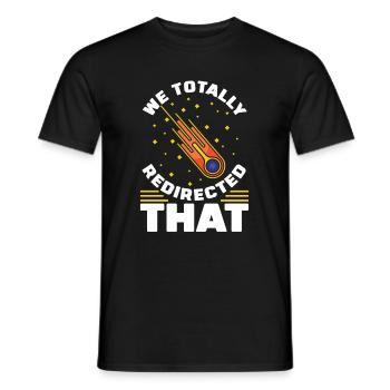 Weltraum Weltall Witzig Astroid Umleitung - Männer T-Shirt - Schwarz - Vorne - AI Model Male 178 light (178cm)