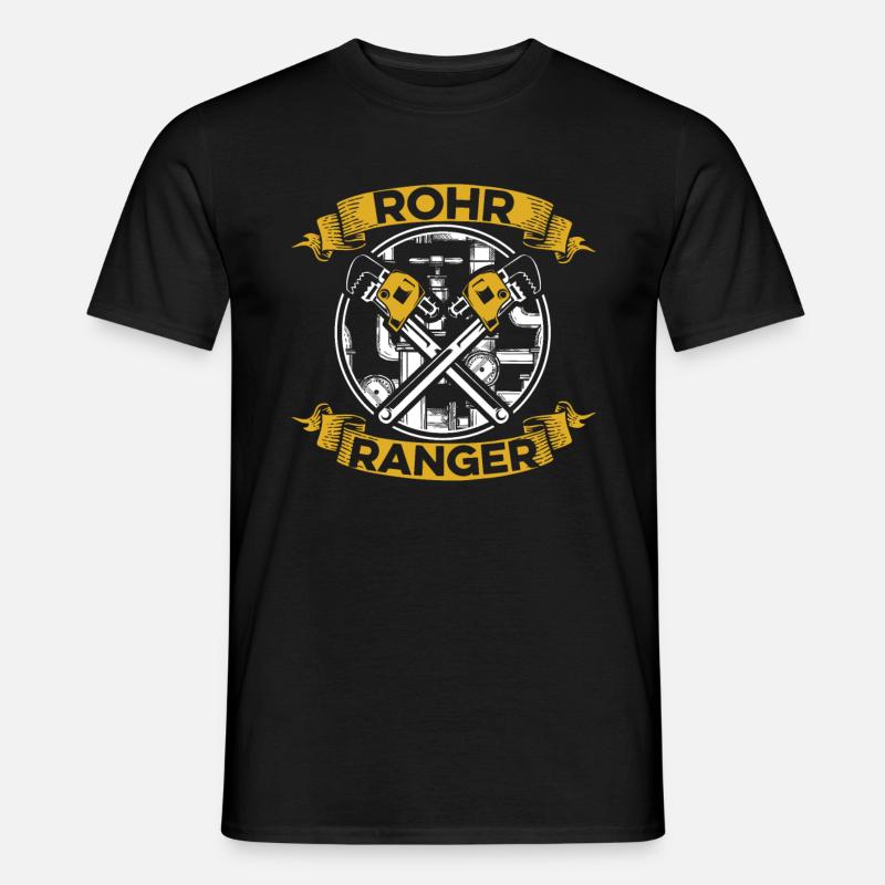 Rohrleitungsbauer Schlüssel - Männer T-Shirt - Schwarz