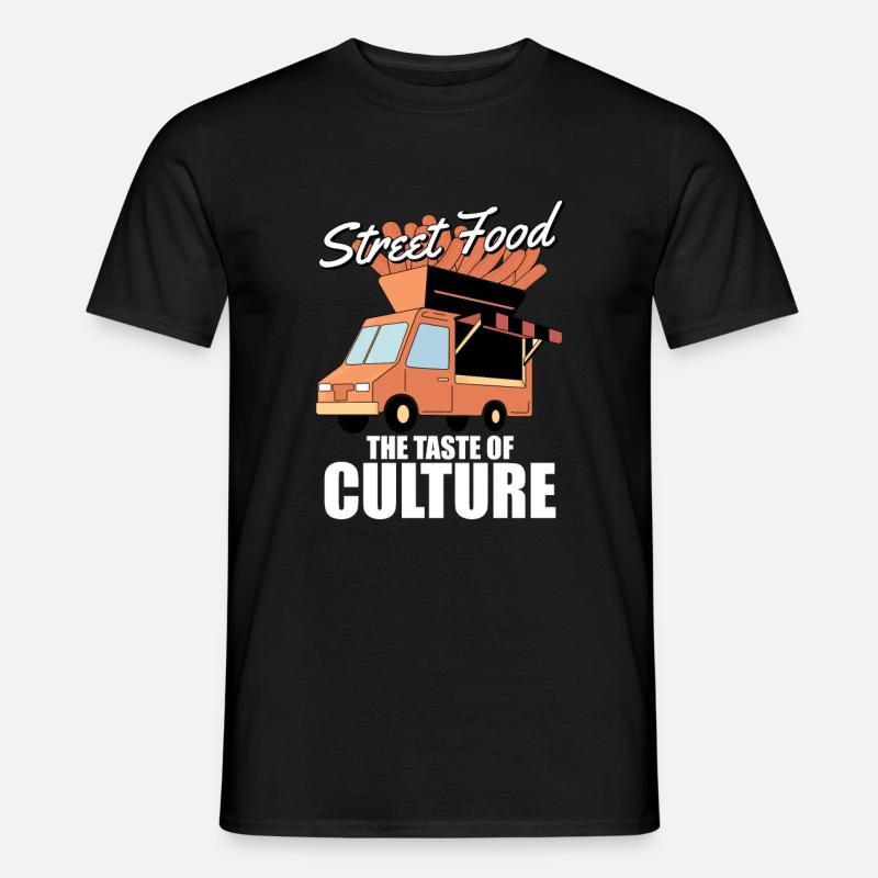 Straßenessen Kultur - Männer T-Shirt - Schwarz