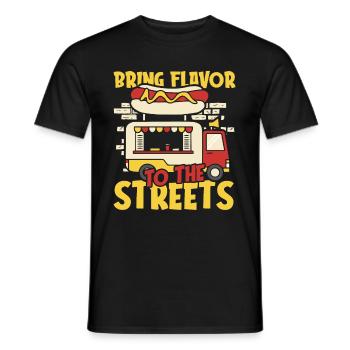 Straßenessen Hotdog - Männer T-Shirt - Schwarz - Vorne - AI Model Male 178 light (178cm)