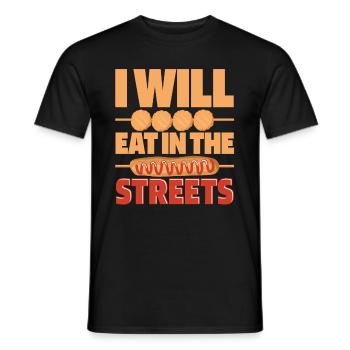 Street food Corndog - Men's T-Shirt - black - Front - AI Model Male 178 light (178cm)