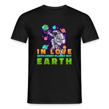 Espace Espace Terre Colonisation de l’espace - T-shirt homme - noir - Devant - AI Model Male 178 light (178cm)